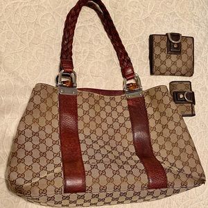 Vintage Gucci Set -Handbag, Wallet, Key Holder!